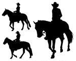 Cowgirl Riding Horse Silhouette