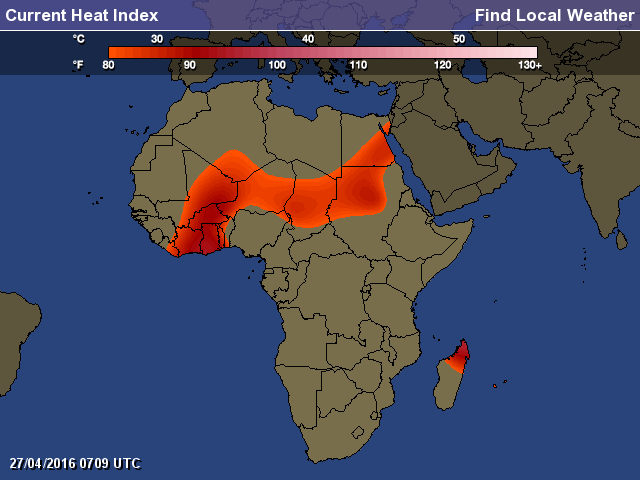 Current Weather Map Africa