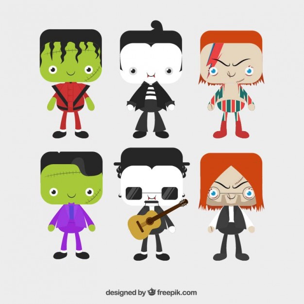 Cute Halloween Character Vectors Cute Halloween Character Vectors