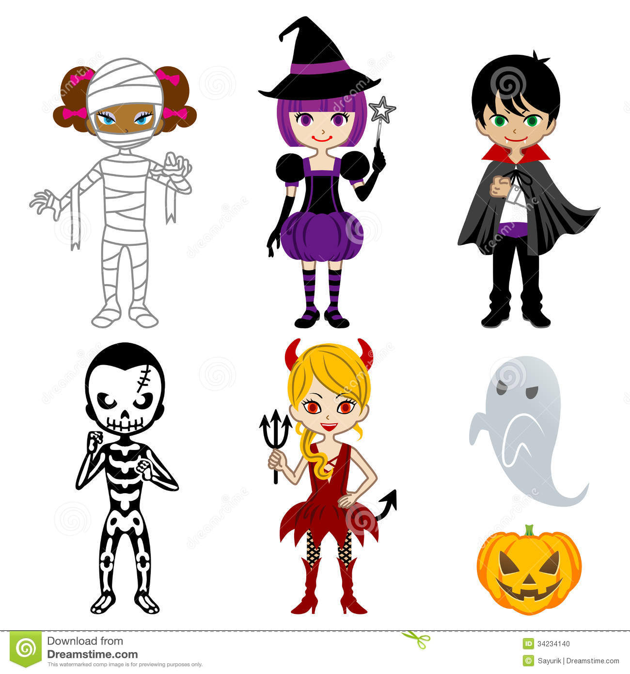 Cute Halloween Monsters