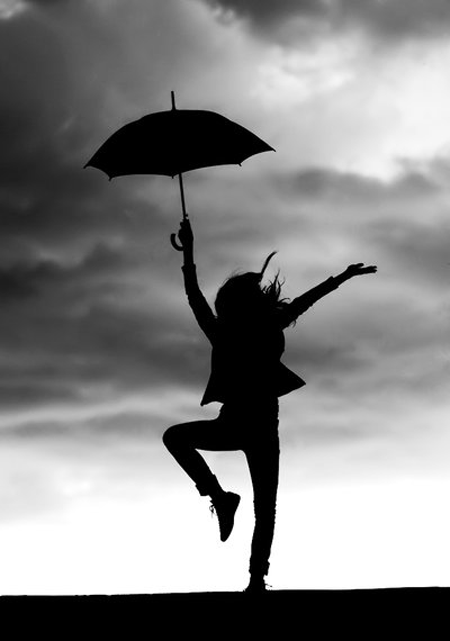 Dancing in the Rain Silhouette