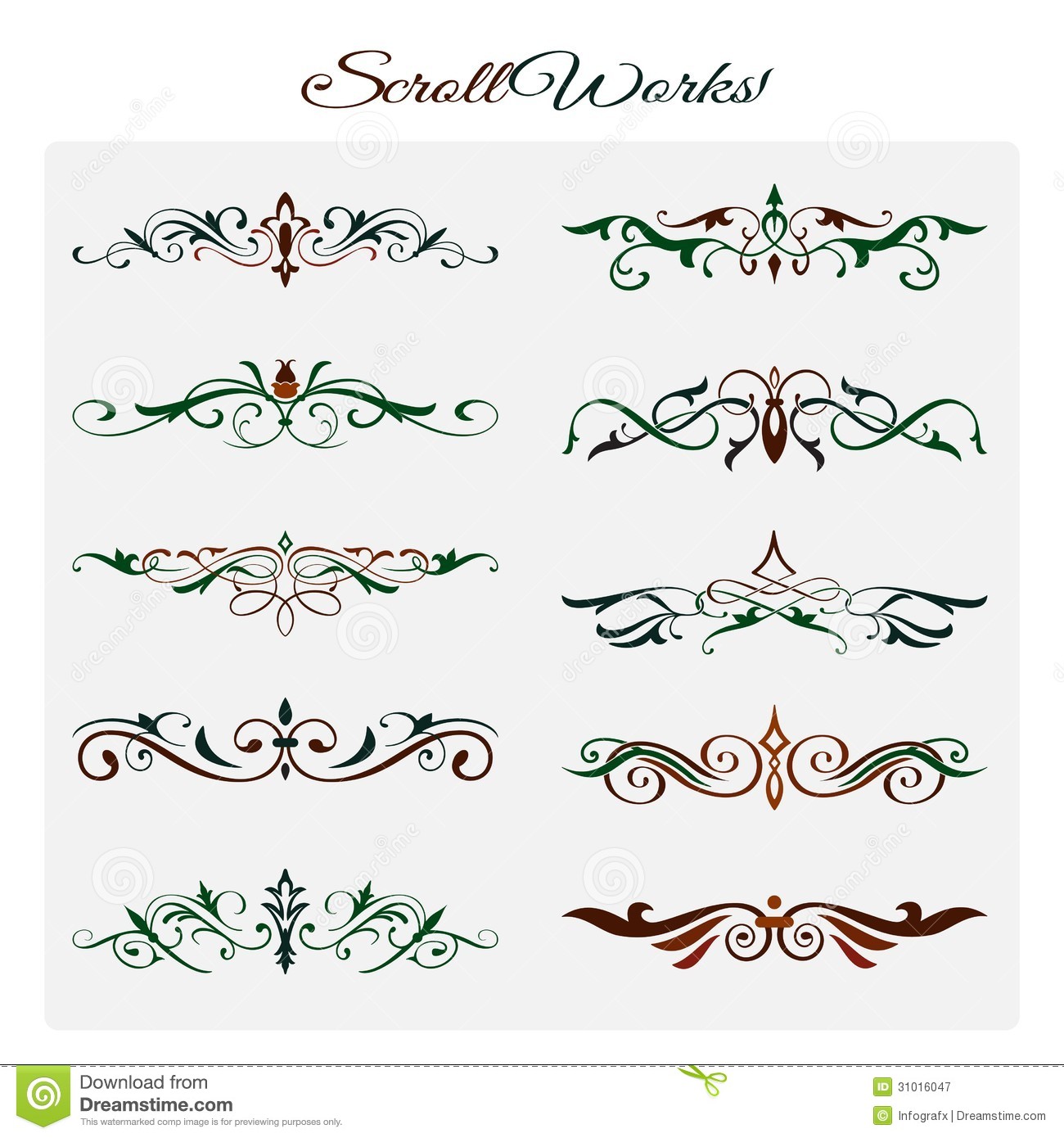 Decorative Scroll Designs Templates