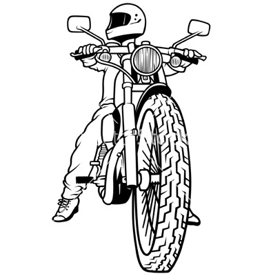 Drawing Cartoon Motorcycle Riders