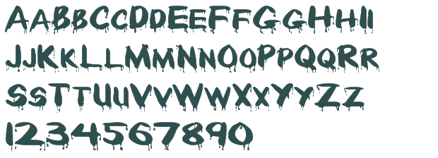 Drippy Letter Font Drippy Letter Font