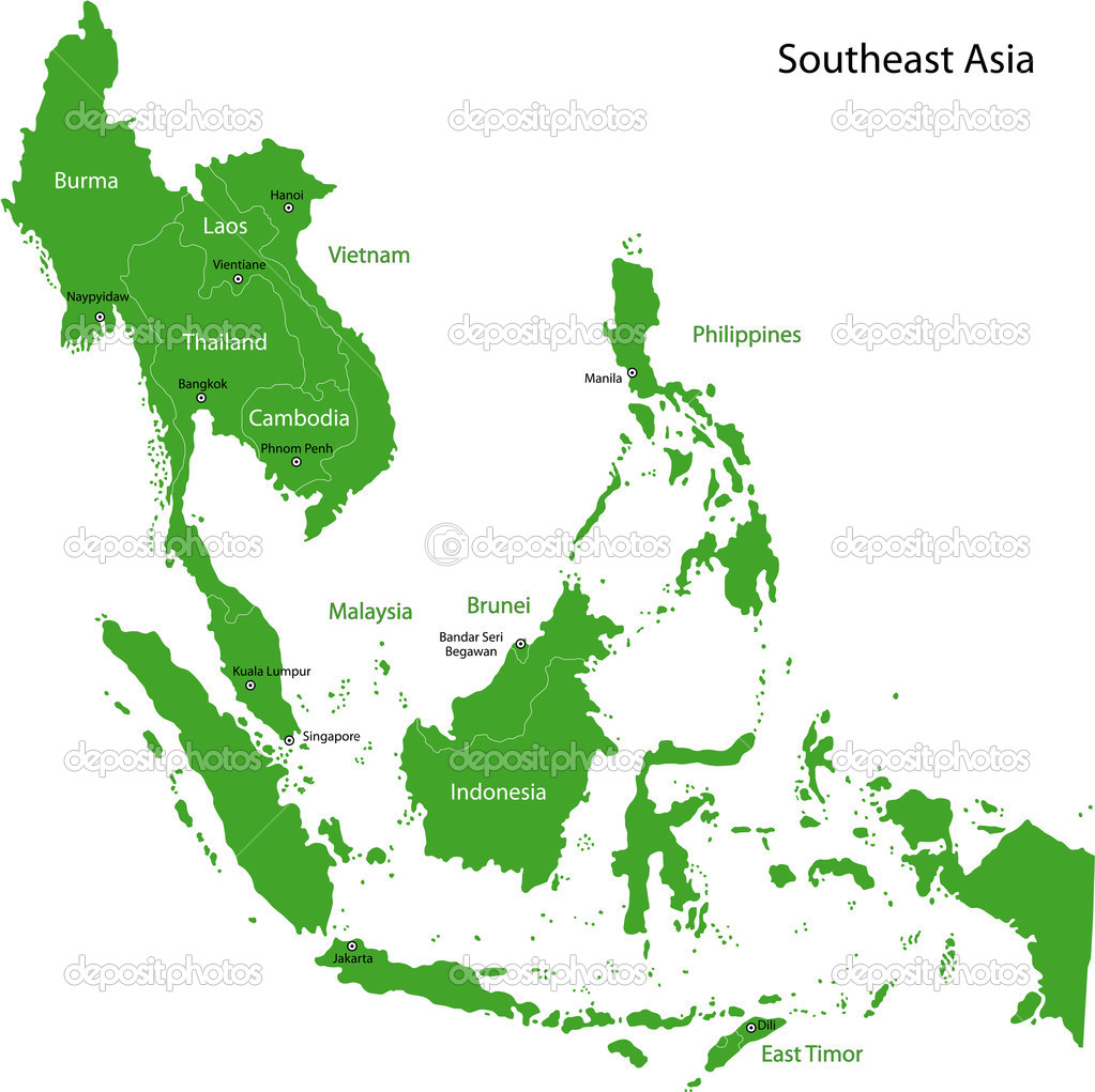 East Asia Map Countries and Capitals