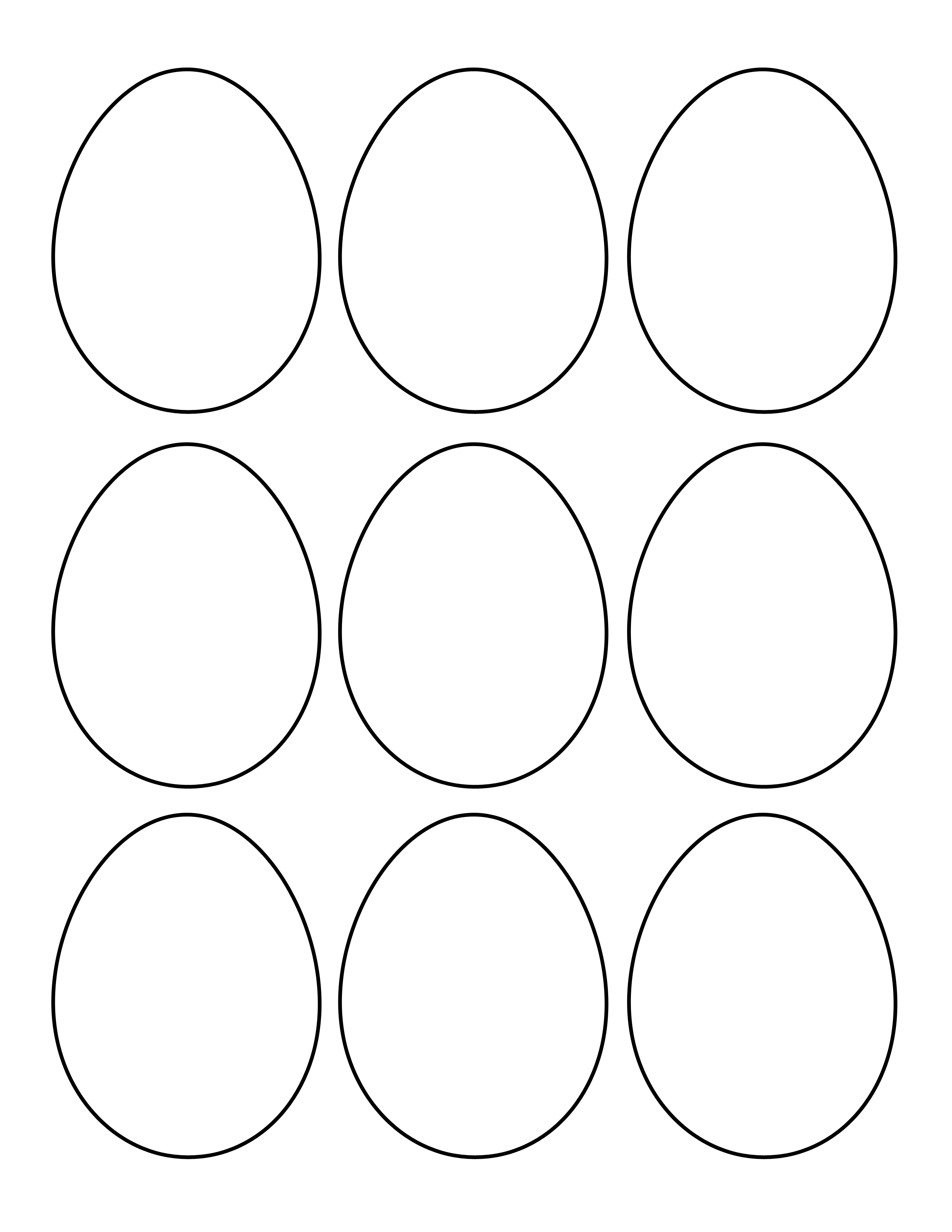 Easter Egg Cut Out Template to Print