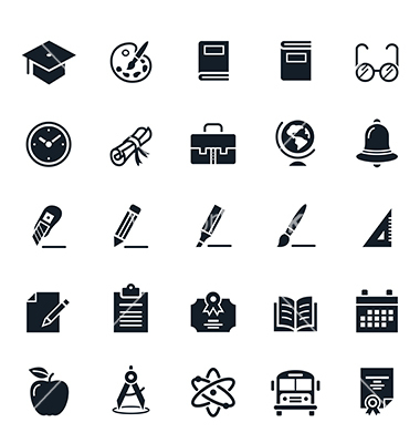 Education Icons Vector Free