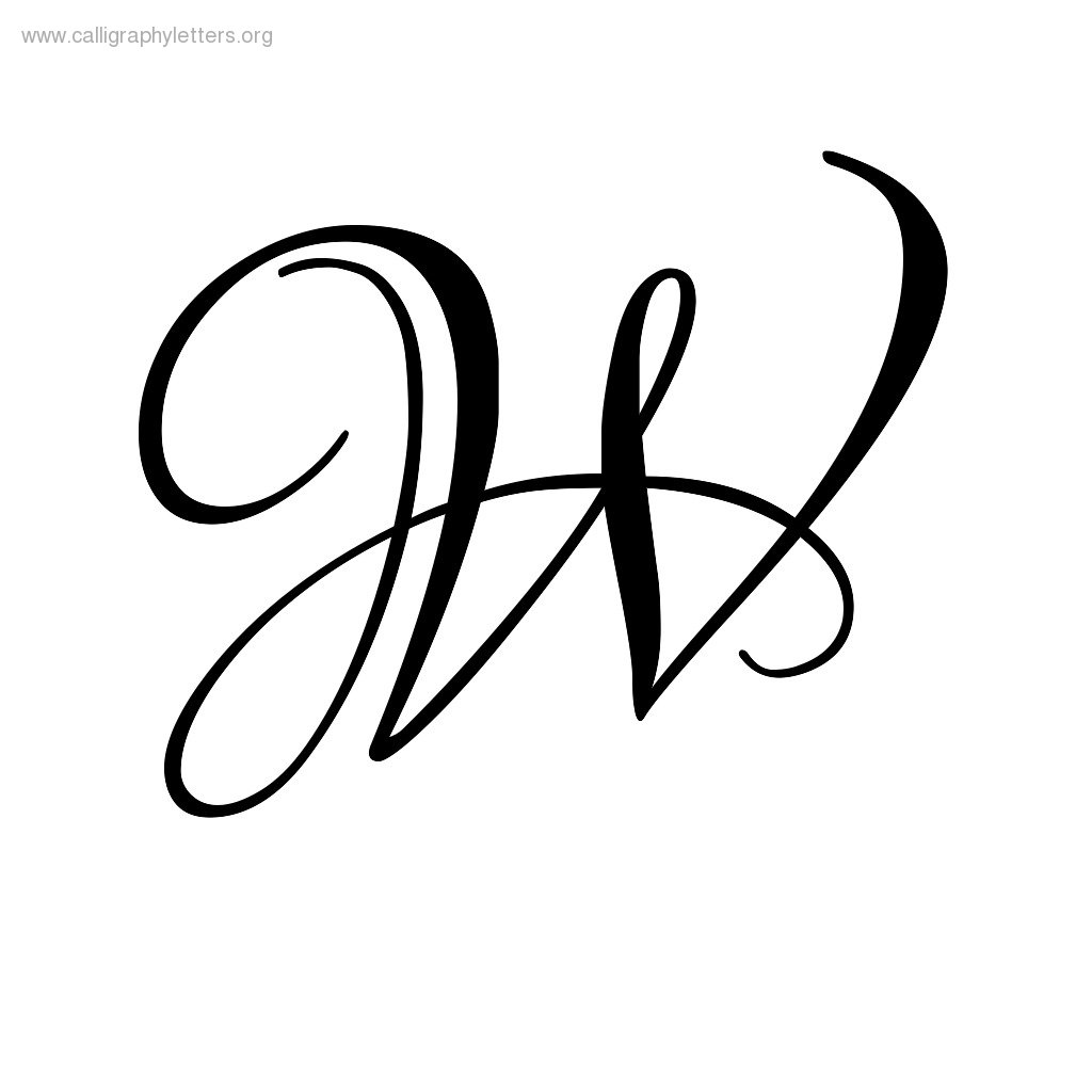 Fancy Calligraphy Letter W