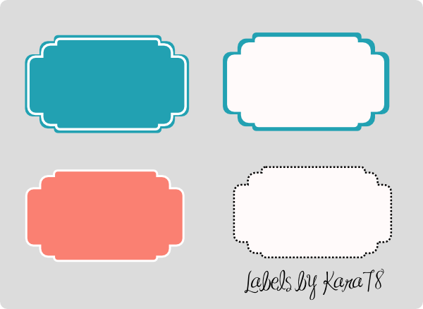 Fancy Decorative Labels Clip Art