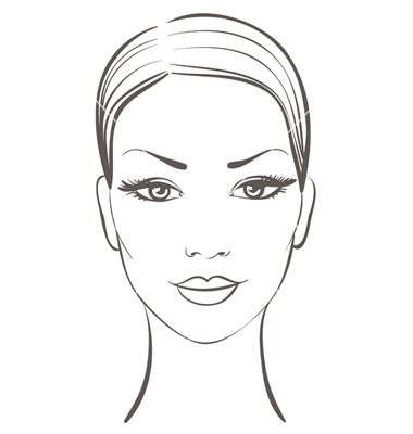 Female Face Outline Template