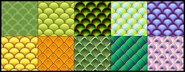 Fish Scale Pattern Graphic