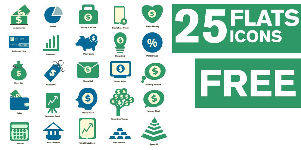 Flat Money Icons Free