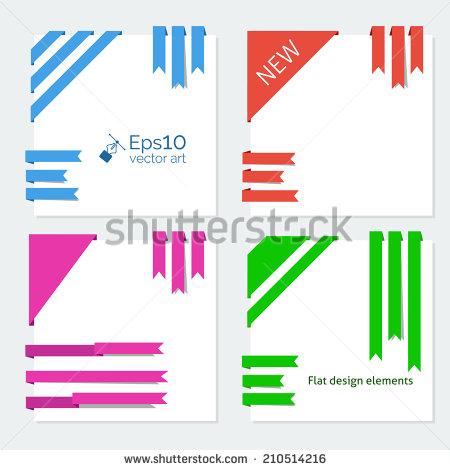 Flat Ribbon Banner Clip Art