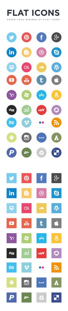 Flat Social Icons Free