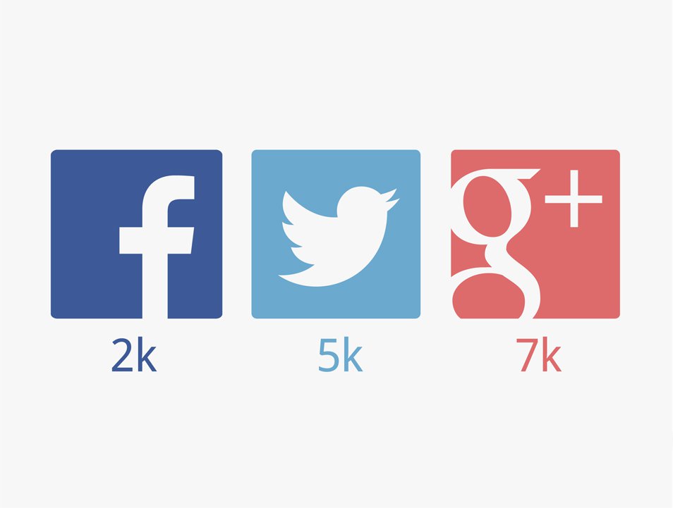 Flat Vector Icons Social Networks