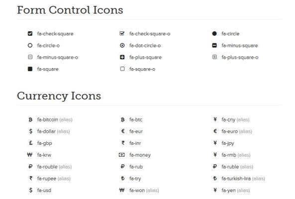 Font Awesome Icons