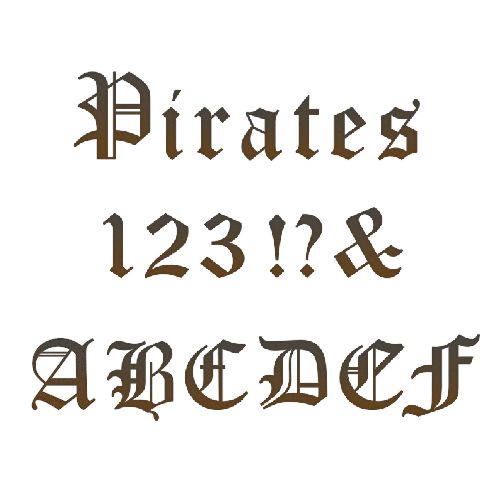 Font Pirate Alphabet Letters