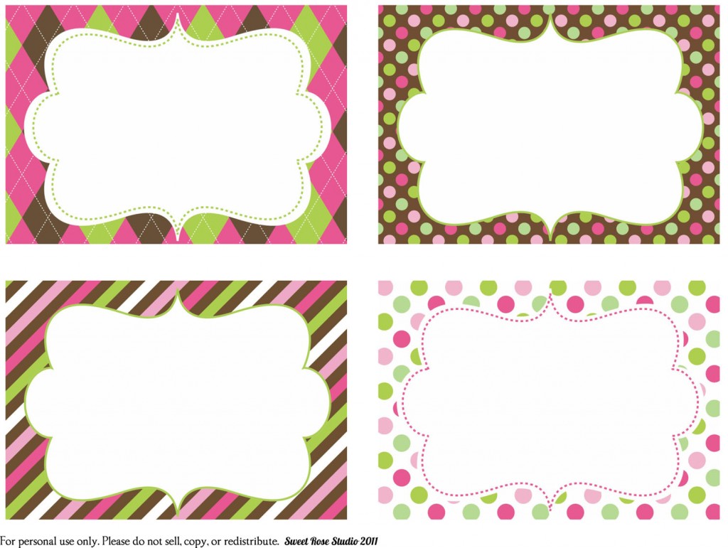 Free Blank Printable Tags Labels