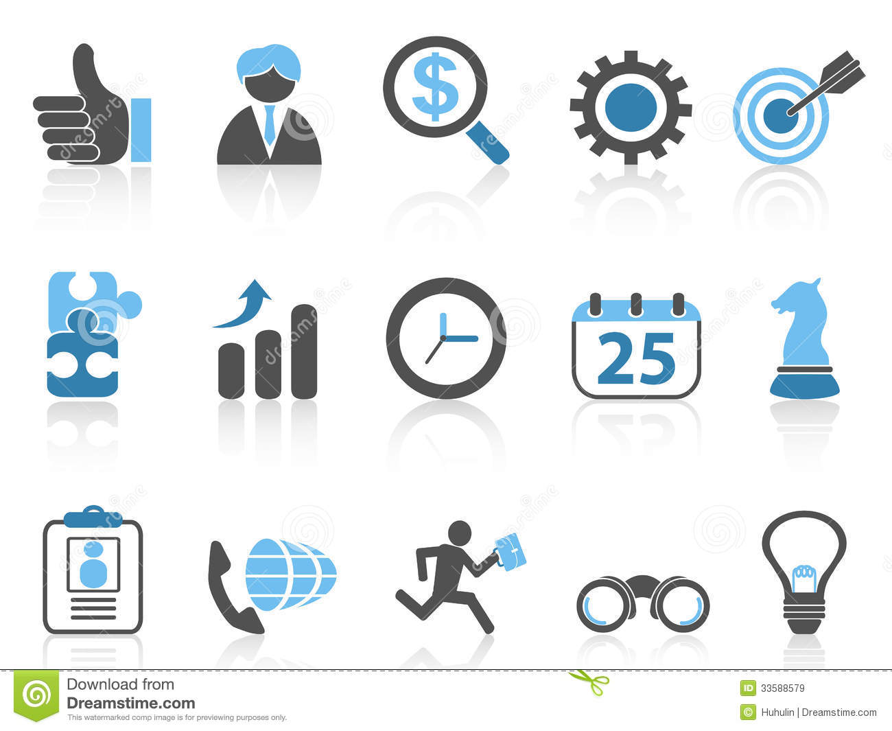 Free Business Icon Sets Blue