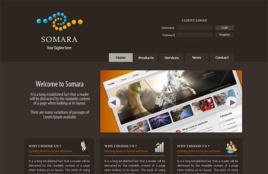 Free PSD Website Template Free PSD Website Template