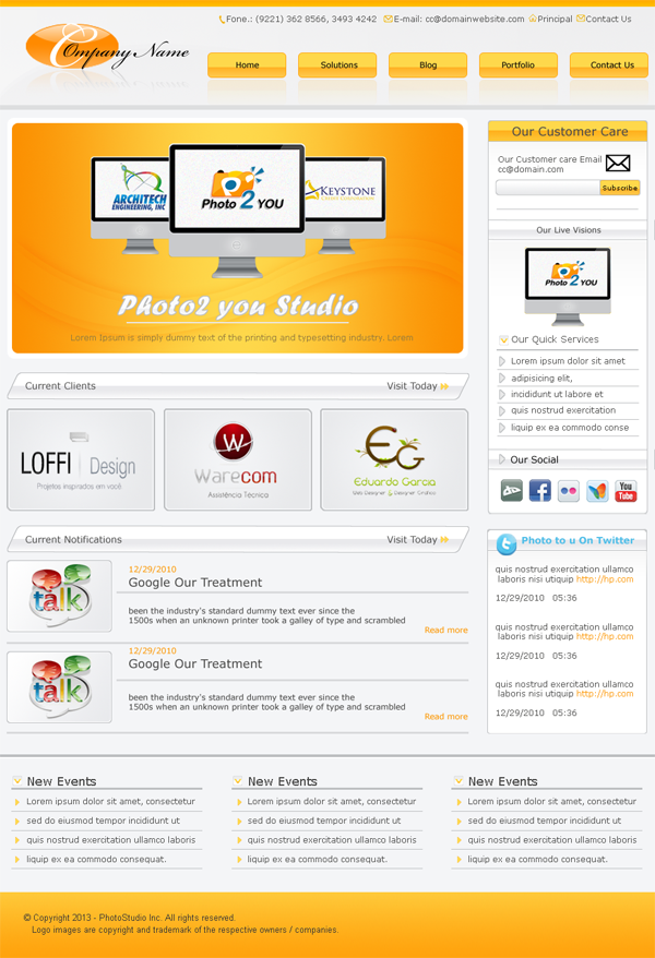 Free PSD Website Template