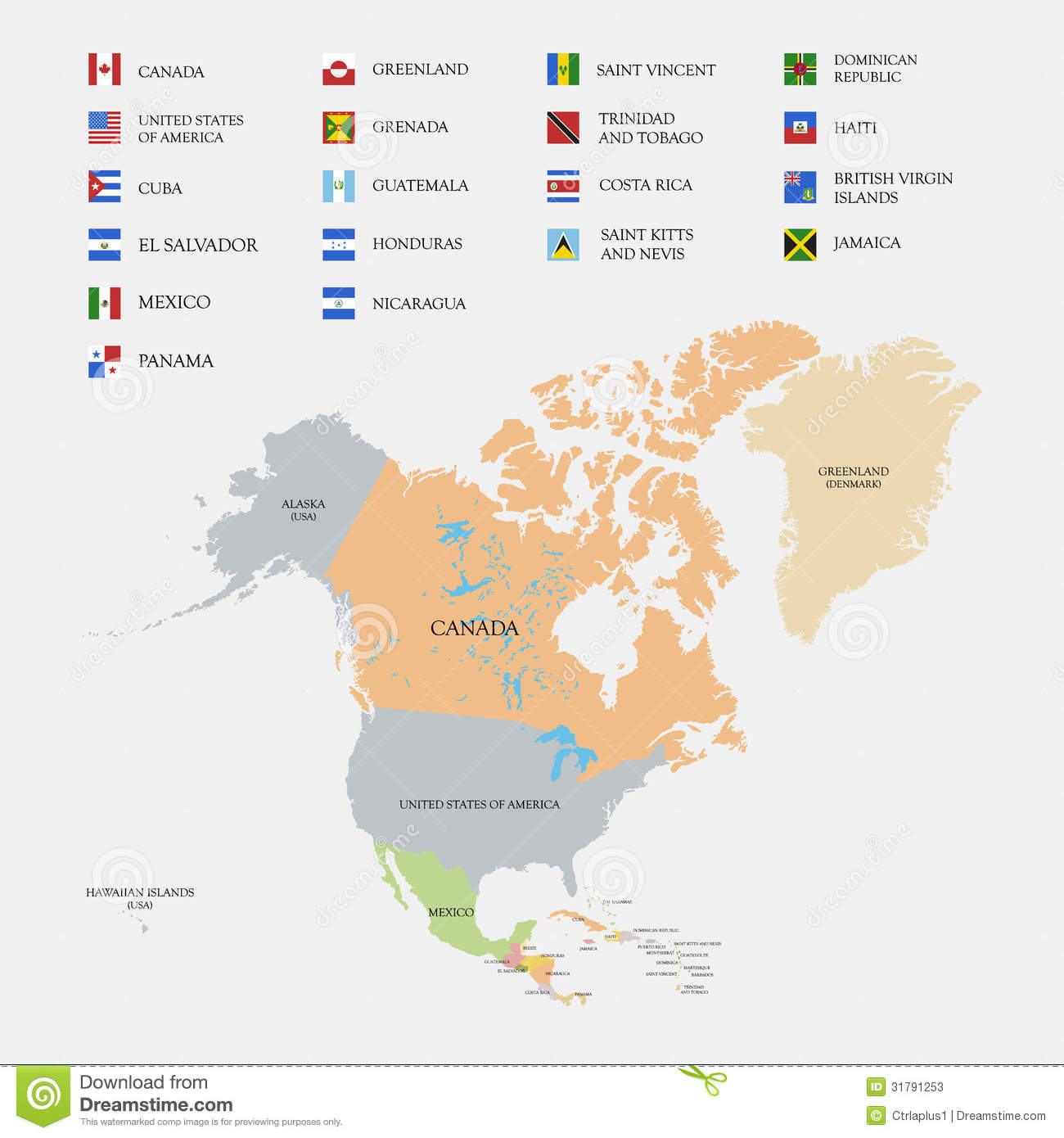 Free Vector Map North America Free Vector Map North America