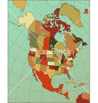 Free Vector Map North America