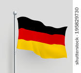 German Flag Blowing in Wind