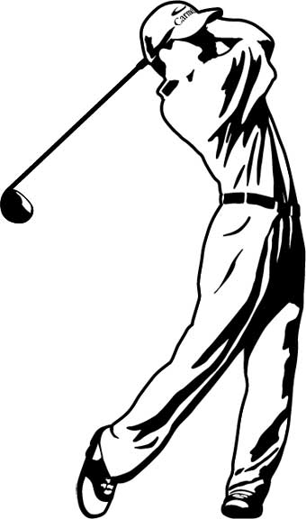Golf Line Art Drawings