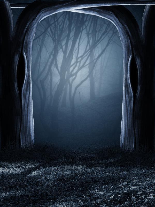 Gothic Creepy Forest Background