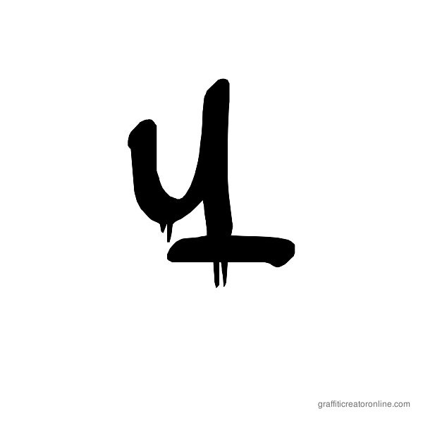Graffiti Alphabet Letter Y
