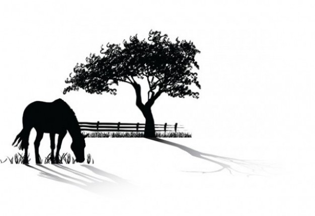 Horse Scene Silhouette