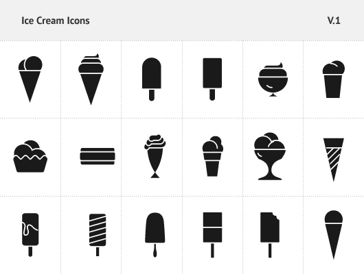 Ice Cream Vector Icons