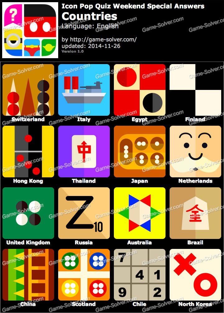 Icon Pop Quiz Board Games