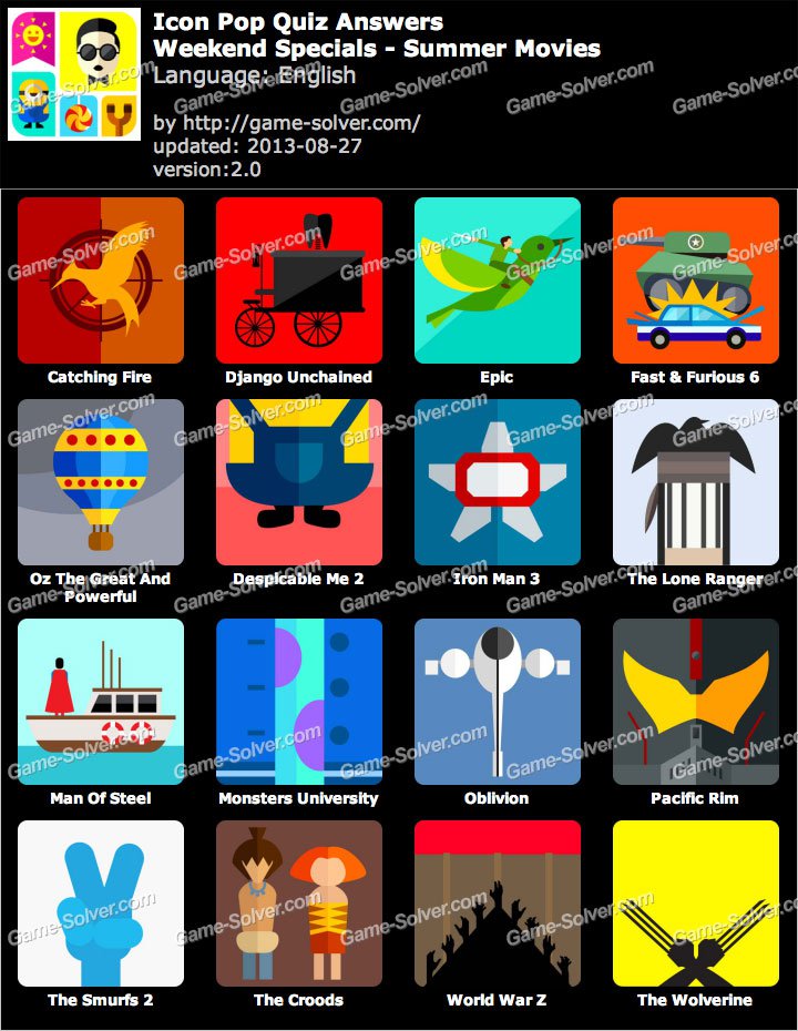 Icon Pop Quiz Summer Movies