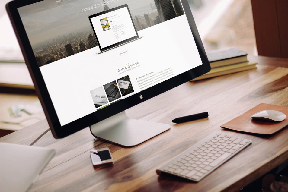 iMac Mockup PSD Template