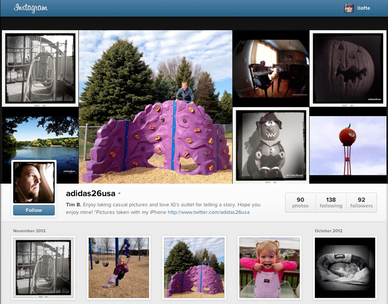 Instagram Profile Screen Shot