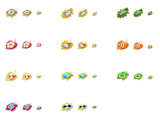 Leaf Shapes Icons Leaf Shapes Icons