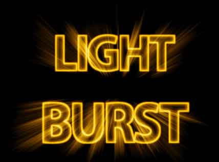 Light Burst Text Effect Photoshop