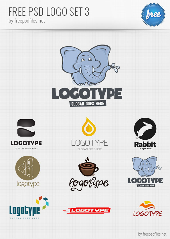 Logo Design Templates Free PSD Pack