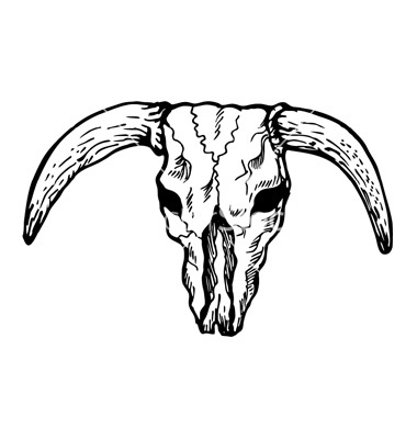 Longhorn Bull Skull Clip Art