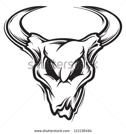 Longhorn Bull Skull Clip Art