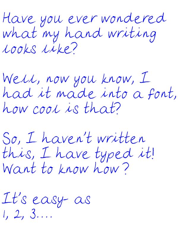 Make Your Own Font
