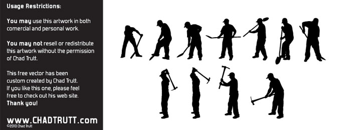 Man Silhouette Clip Art Digging