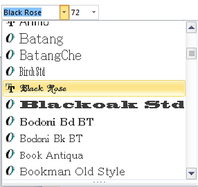 Microsoft Word Fonts List Microsoft Word Fonts List