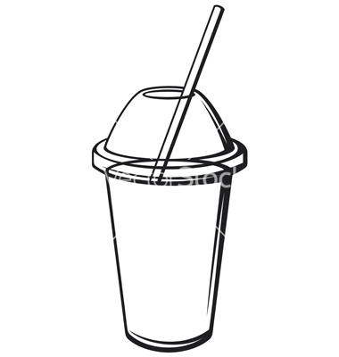 Milkshake Cup Sketch Vector