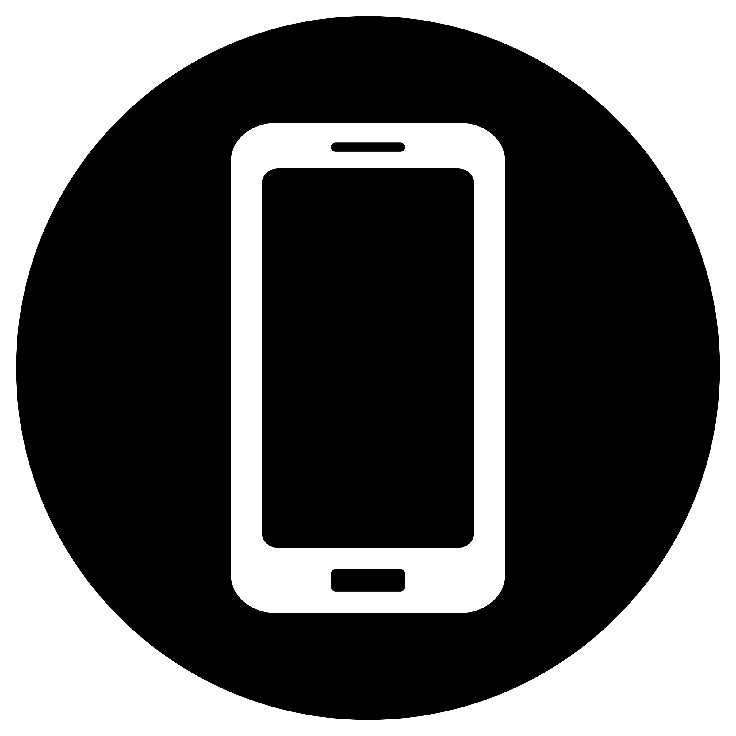 Mobile Phone Icon Black and White