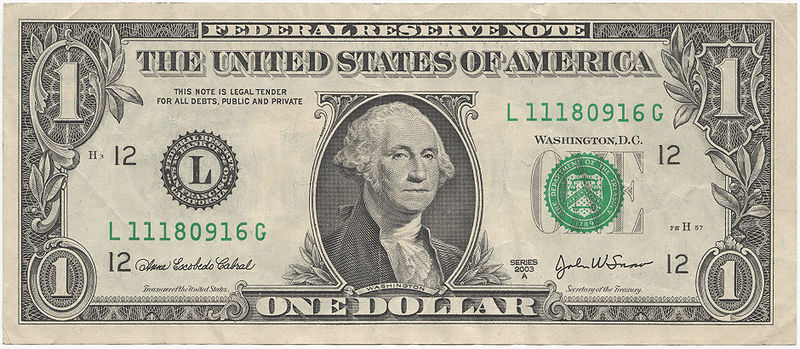 Money 1 Dollar Bill