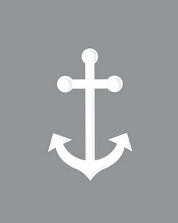 Nautical Anchor Stencil Printable