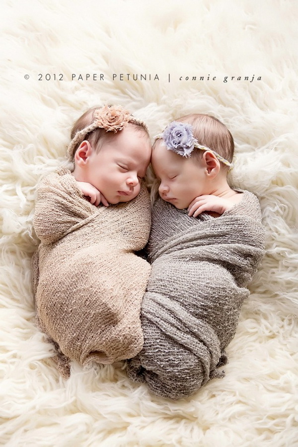 Newborn Twin Baby Girls